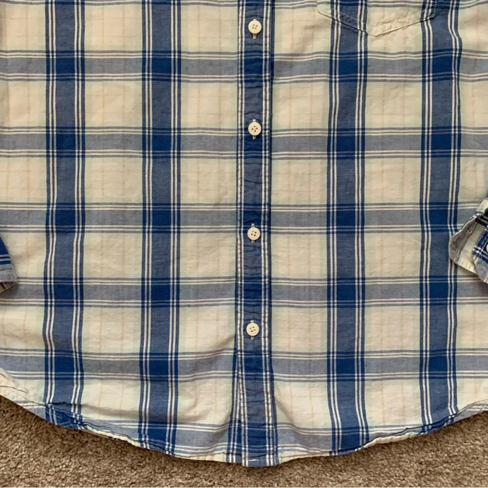 Levi’s Men's Classic 1 Pocket Standard-Fit Long Sleeve Shirt Plaid Hemp Size XL